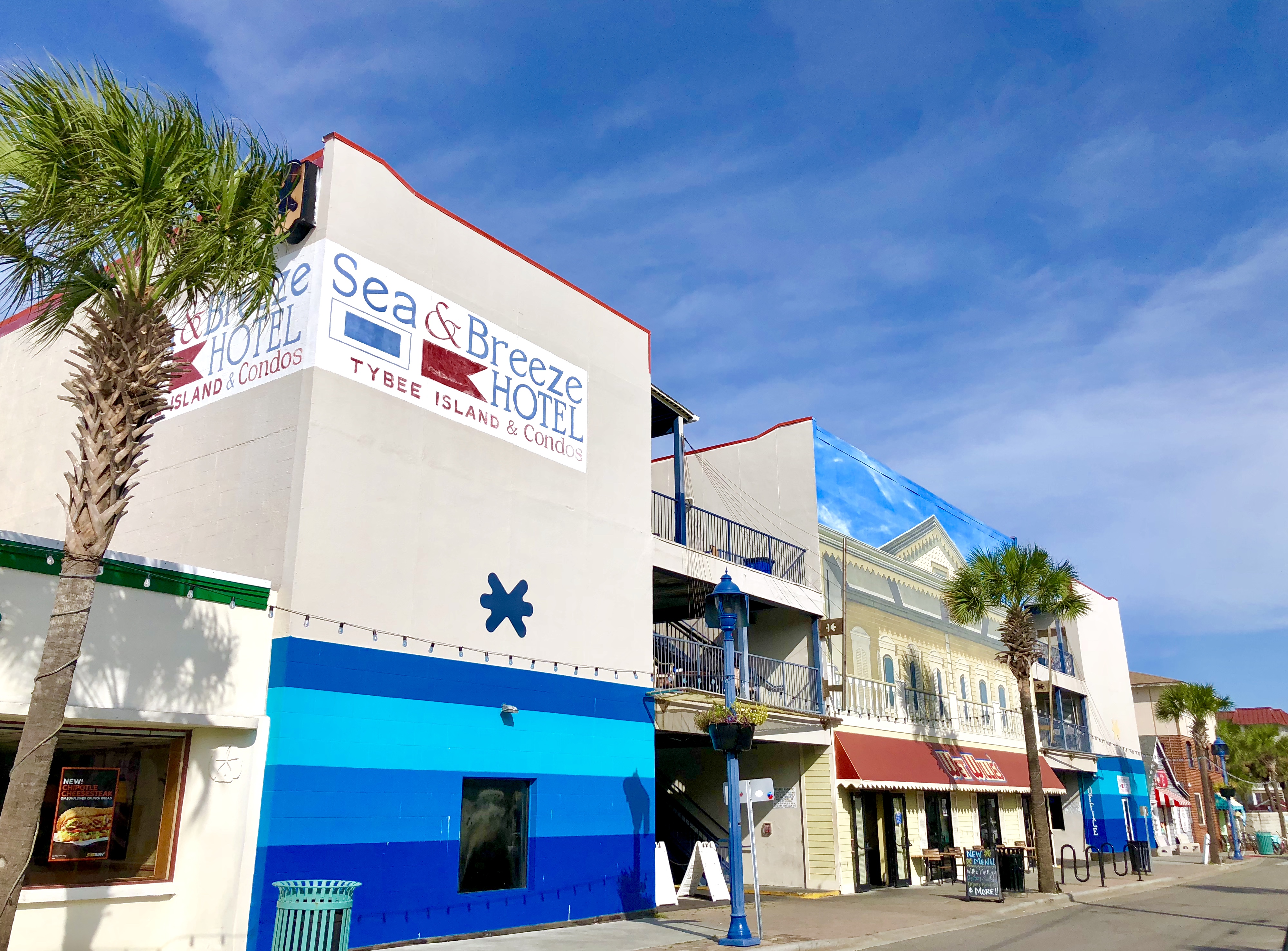 UNBEATABLE LOCATIONNestled on Tybrisa Street, Tybee Island’s main strip, the Sea and Breeze Beach Hotel is located in the heart of downtown. Park your car in the hotel’s convenient parking garage and spend your vacation just steps from many of the island’s best shops, restaurants and attractions. The Tybee Island Pier and Pavilion and the Tybee Island Marine Science Center are just some of the iconic destinations you’ll find around this beach hotel.RENOVATED COASTAL ROOMSAfter a day of fun in the sun, you’ll need a comfortable room to rest up for the next day of island adventures. Recently renovated, the Sea and Breeze Beach Hotel guest rooms are designed as coastal retreats that will evoke rest and relaxation from the moment you walk in.SWIM UNDER THE STARSThe stunning South Beach’s beautiful stretch of sand is just steps from your hotel room - but when you need a break from the beach, you can swim in the cool waters of the hotel’s elevated outdoor pool. The view will have you jumping ‘in’ for joy!