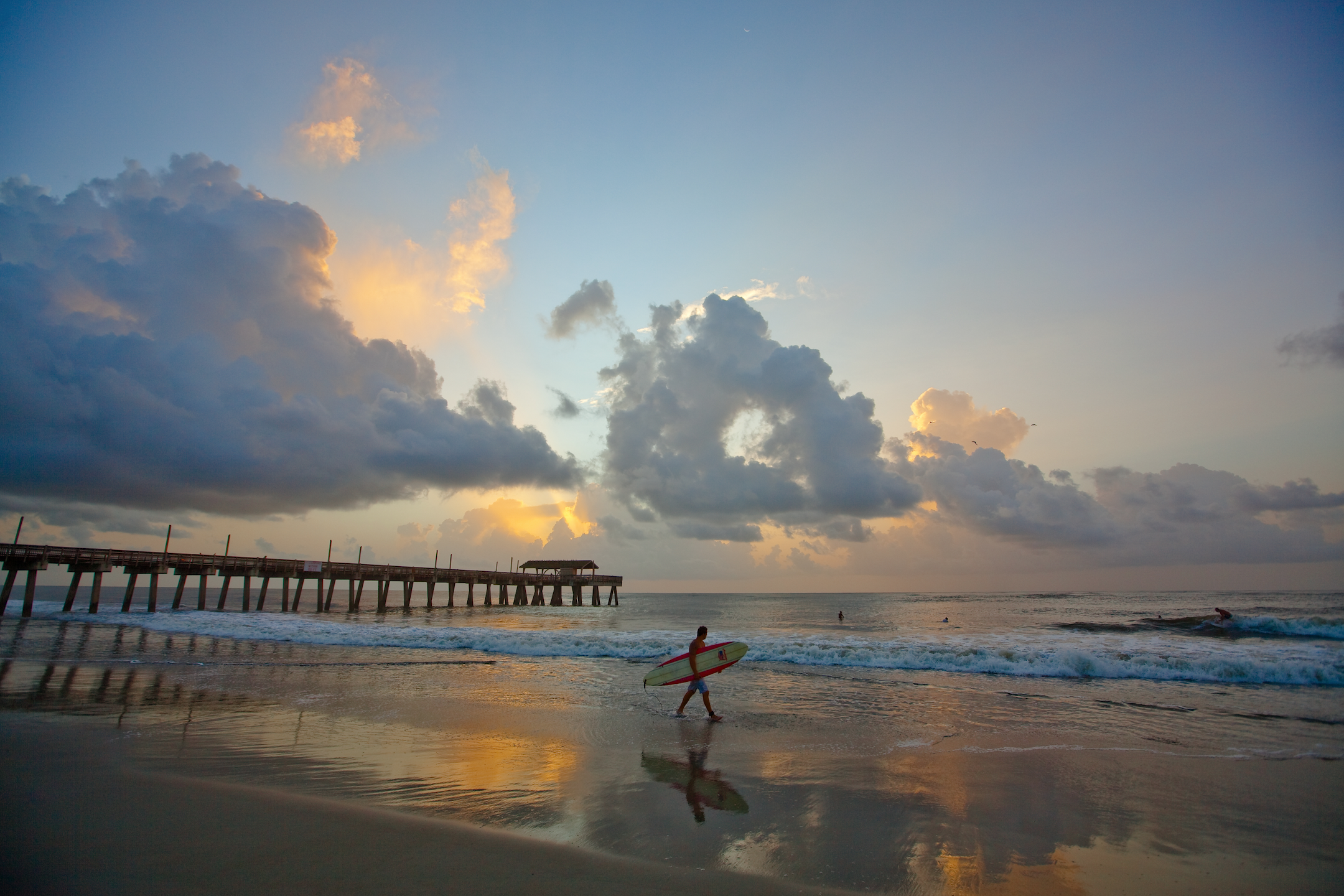 Surfing on Tybee Island