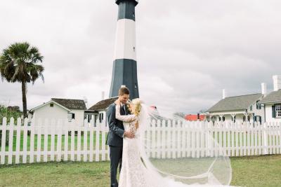 tybee island lighthouse wedding gown